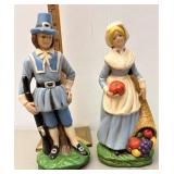 Handpainted ceramic pilgrims