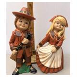 Handpainted ceramic pilgrims