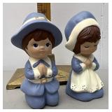 Handpainted ceramic pilgrims