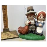 Handpainted ceramic pilgrims