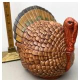 Hand-painted ceramic turkey Candy dish