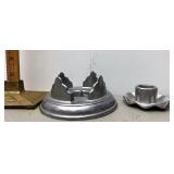 Pewter candleholders