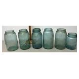 Blue canning jars