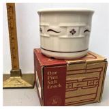 Longaberger pottery red one Pine-Sol crock