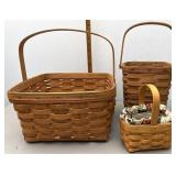 Longaberger cake Peg and basil baskets