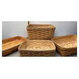 Longaberger basket lot seconds and well used