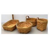 Longaberger seconds basket lot including button