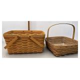 Longaberger pie and market seconds baskets