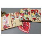 2 scrapbooks full of old valentines