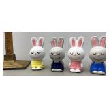 Handpainted ceramic Easter bunnies