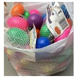 Bag full of plastic Easter eggs