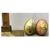 Vintage metal Easter eggs