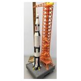 Vintage built Saturn five rocket model