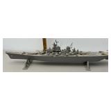 Vintage built battleship model