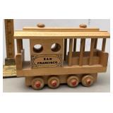 Wooden San Francisco trolley