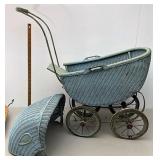Vintage baby buggy top needs reattached