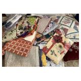Pillows and tablecloths