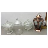 Glass & lantern lot