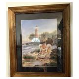 Angel and lighthouse artwork