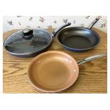 TFal and red copper skillet