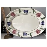 Hartstone Pottery oval tulip serving platter