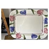 Hartstone Pottery tulips serving platter
