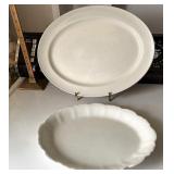 Pottery oval serving platters