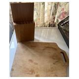 Cutting board and knife block