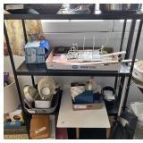 Metal shelf contents not include