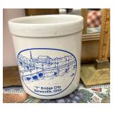 Friendship Pottery Y bridge  crock