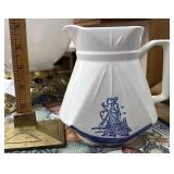 Brush pottery Delft blue pitcher