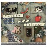 Country friend slate wall hanging