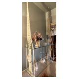 Macramé hanging shelf and decor