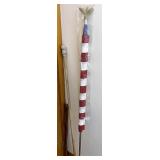 American flag with two poles