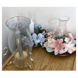Glass candleholders