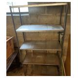 Five tiered metal shelf