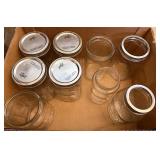 Miscellaneous glass jars