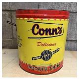 Cons potato chip tin