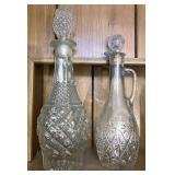 Cut glass bottles