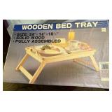 Wooden bed tray