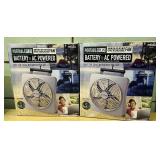 Two battery operated fans