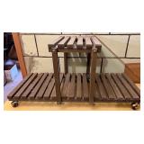 Rolling plant stand