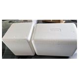 To Styrofoam coolers