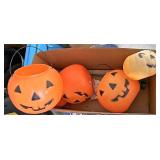 Plastic trick-or-treat pumpkins