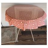 Metal table with plexi glass top