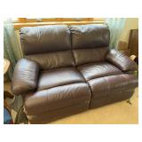Loveseat shows wear