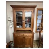82 x 40 oak step back cupboard
