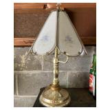 Glass shaded lamp