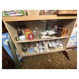 Blonde shelf with sliding cabinet