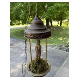 Mid century oil rain hanging lamp